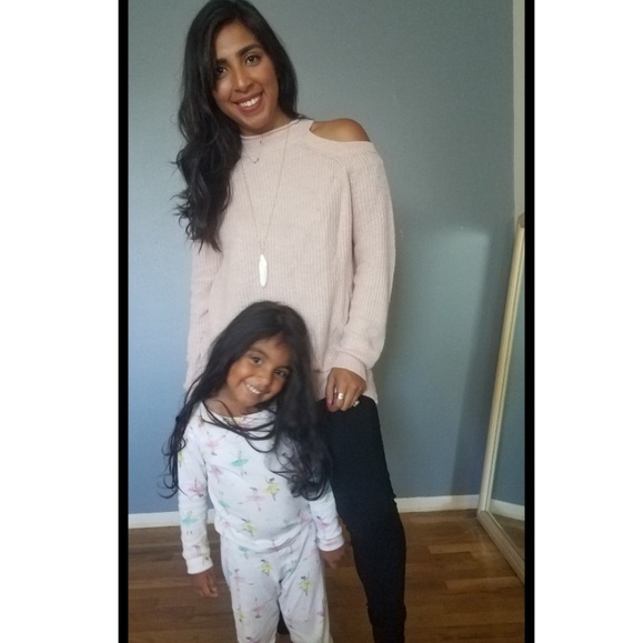 LIGHT PINK COLD MOCK SHOULDER SWEATER - Picture 8 of 8